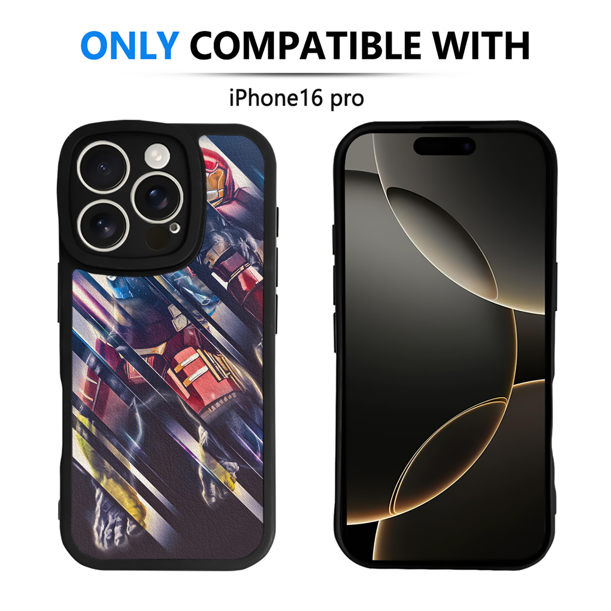 （画像用） アベンジャーズ The Avengers 【iPhone 16シリーズ対応】シリコンスマホケース（レザー調） 材質：シリコン